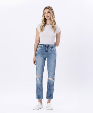 West Side – High Rise Crop Straight Jeans