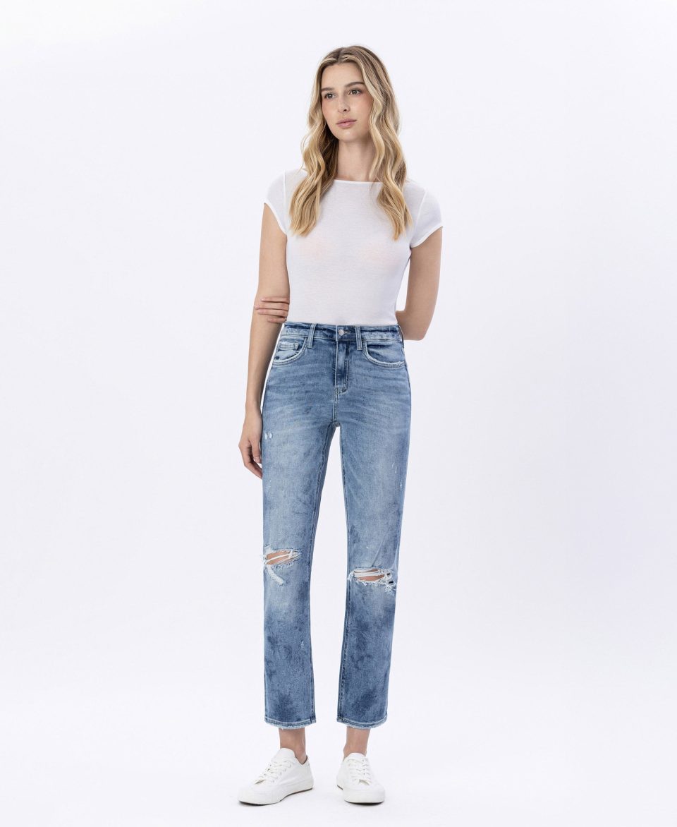 West Side - High Rise Crop Straight Jeans