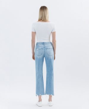 Angie – High Rise Rigid Crop Straight Jeans