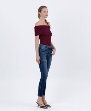 Catch the Breeze – High Rise Forward Outseam Crop Skinny Jeans