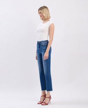 A Little Closer – Super High Rise Crop Slim Straight Jeans