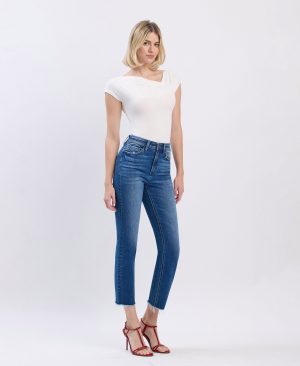 A Little Closer – Super High Rise Crop Slim Straight Jeans