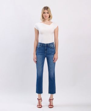 A Little Closer – Super High Rise Crop Slim Straight Jeans