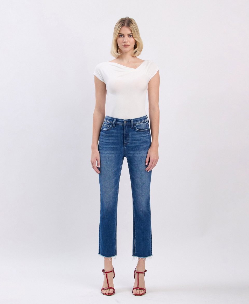 A Little Closer - Super High Rise Crop Slim Straight Jeans