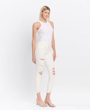 Exhilaration – High Rise Button Up Skinny Jeans