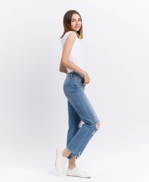 Valiance – Super High Rise 90’s Vintage Ankle Flare Jeans