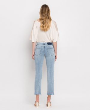 Polite – High Rise Crop Straight Jeans