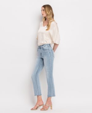 Polite – High Rise Crop Straight Jeans
