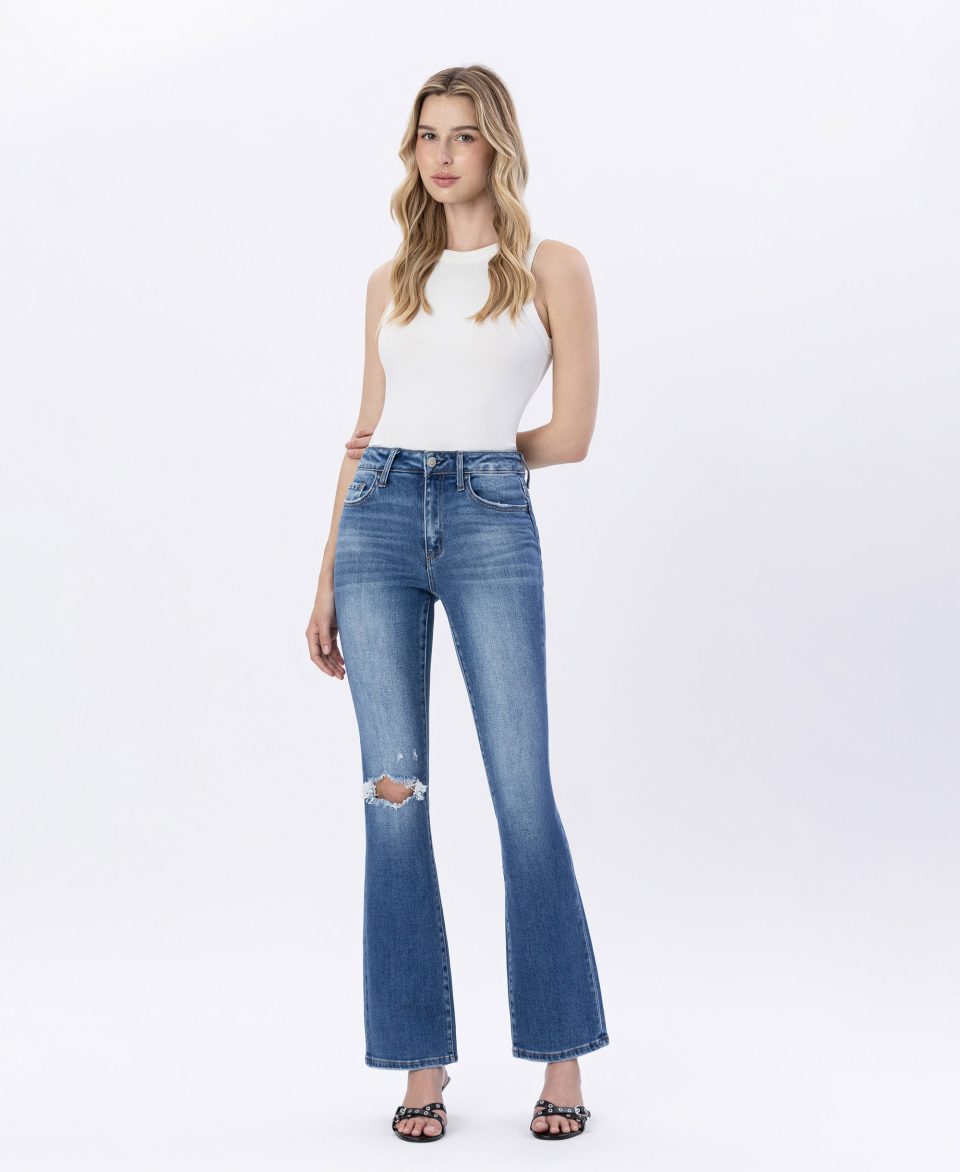 Bergenia - High Rise Bootcut Jeans