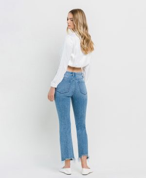 Light Bright – High Rise Seamless Waistband Kick Flare Jeans