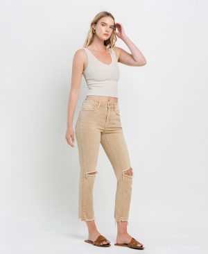 Lark – High Rise Slim Straight Jeans