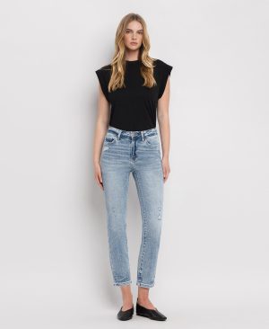 Strikingly – High Rise Slim Straight Jeans