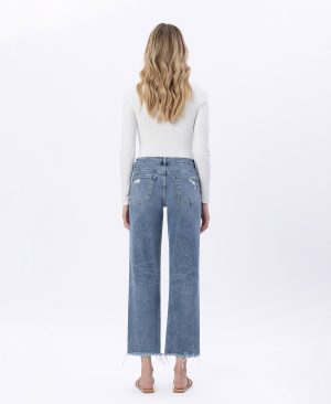 Punctual – High Rise Distressed Dad Jeans