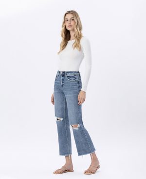 Punctual – High Rise Distressed Dad Jeans