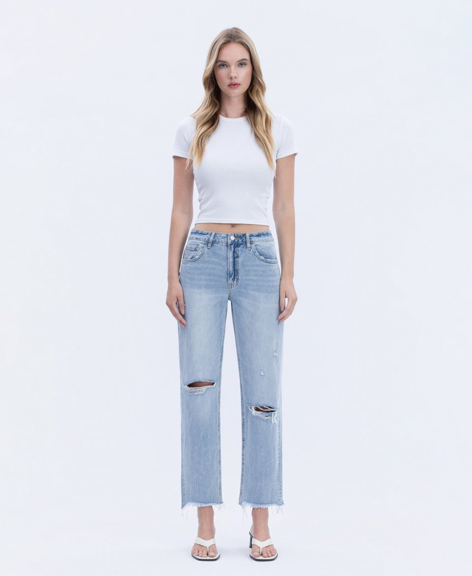 Flexible - Super High Rise Relaxed Straight Jeans