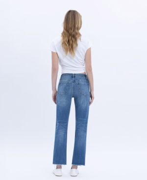 Tranquility – Mid Rise Crop Straight Jeans