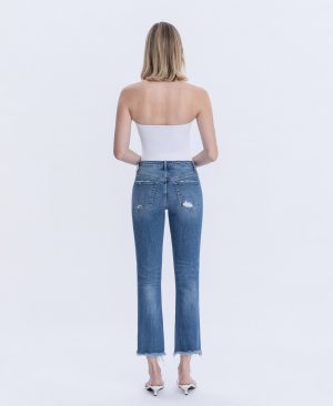Congenial – Mid Rise Crop Slim Straight Jeans