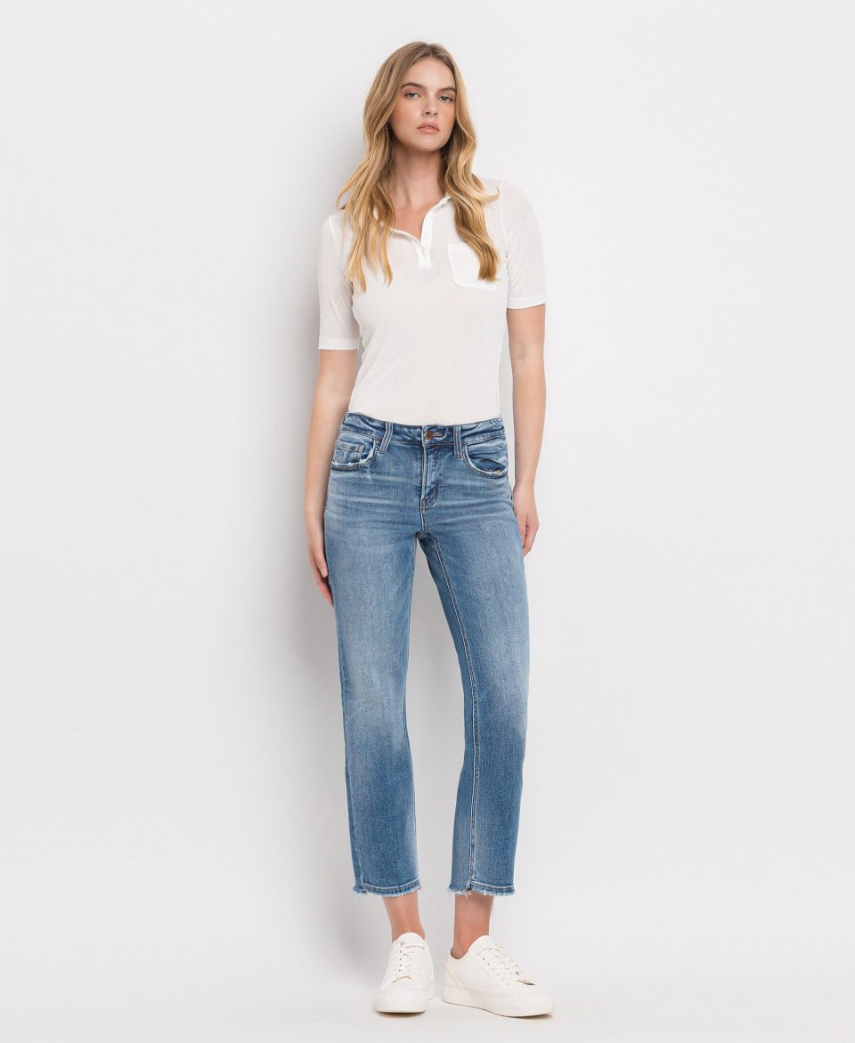 Stately - Mid Rise Crop Straight Jeans