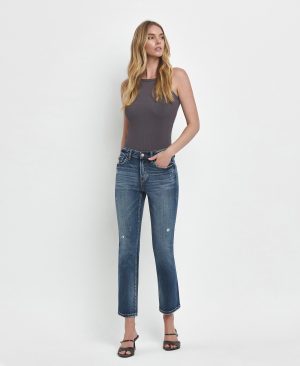 Benefactor – High Rise Ankle Slim Straight Jeans