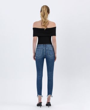 Counter Attack – High Rise Crop Skinny Jeans