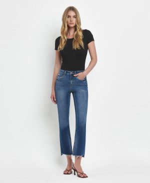 Ingenuity – High Rise Step Hem Cropped Flare Jeans