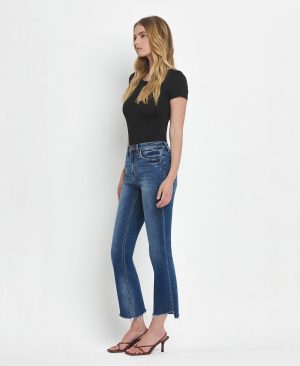 Ingenuity – High Rise Step Hem Cropped Flare Jeans