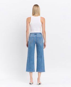 Beckoned – High Rise Crop Wide Leg Jeans