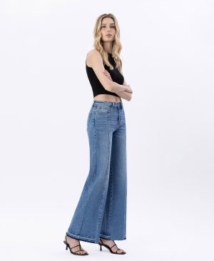 Resolute – Super High Rise Split Seam Wide Leg Jeans
