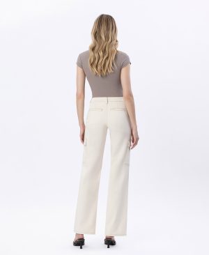 Ecru – 90’s Super High Rise Cargo Dad Jeans