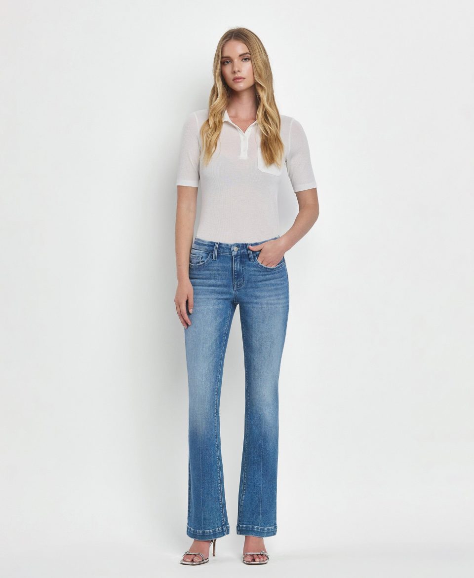 Prize - Mid Rise Seamless Waistband Bootcut Jeans