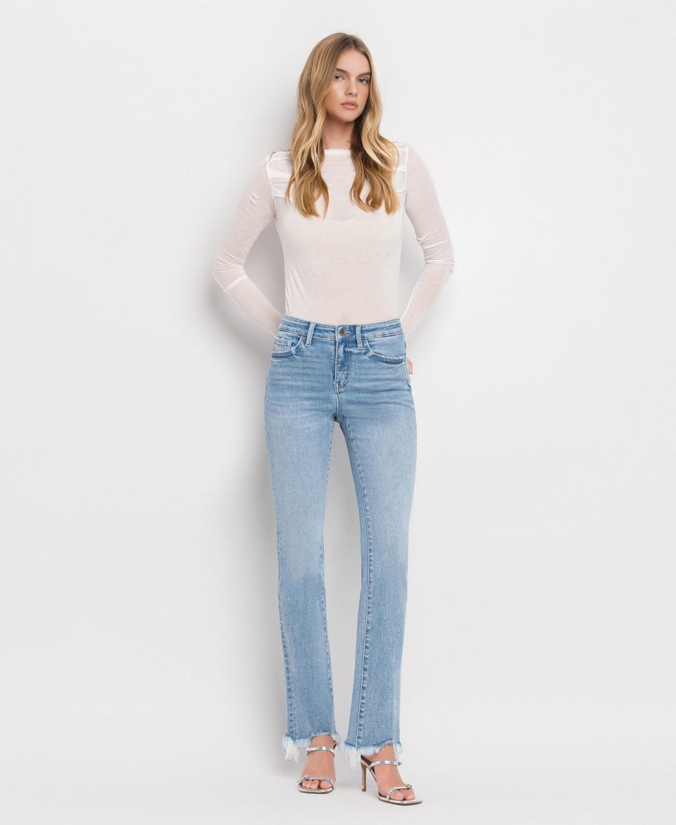 Blue Flame - High Rise Mini Bootcut Jeans
