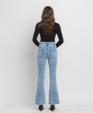 Amenity – High Rise Split Hem Flare Jeans