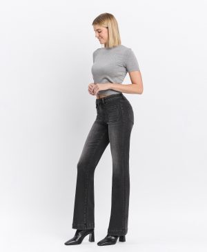Regenerate – High Rise Patch Pocket Flare Jeans