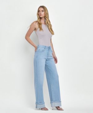 Intrepid – Super High Rise Cuffed Baggy Wide Leg Jeans