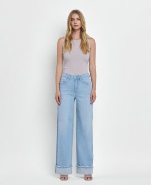 Intrepid – Super High Rise Cuffed Baggy Wide Leg Jeans