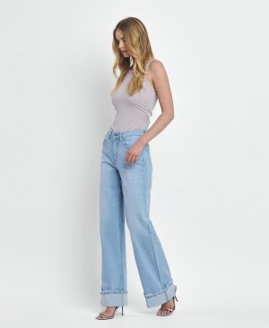 Intrepid – Super High Rise Cuffed Baggy Wide Leg Jeans