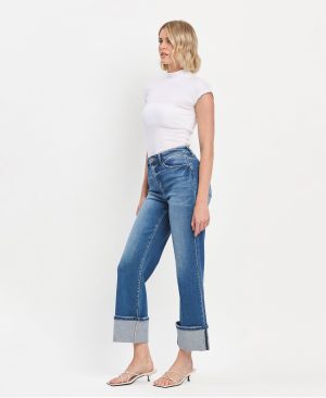 Blue Fairy – Super High Rise 90’s Vintage Cuffed Flare Jeans