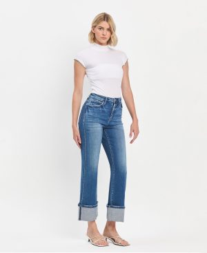 Blue Fairy – Super High Rise 90’s Vintage Cuffed Flare Jeans