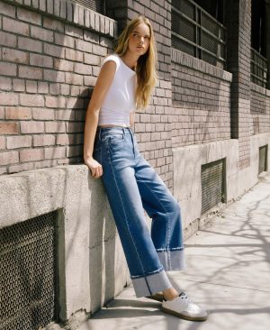 Blue Fairy – Super High Rise 90’s Vintage Cuffed Flare Jeans