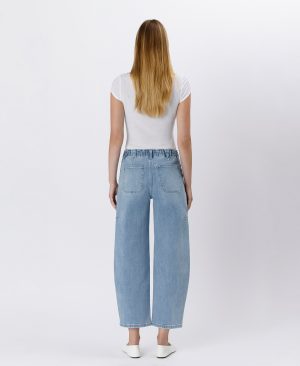 Accomplishments – Super High Rise Elastic Band Barrel Jeans