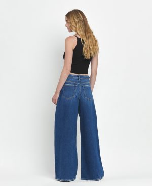 Arosa – Super High Rise Pleated Wide Leg Jeans