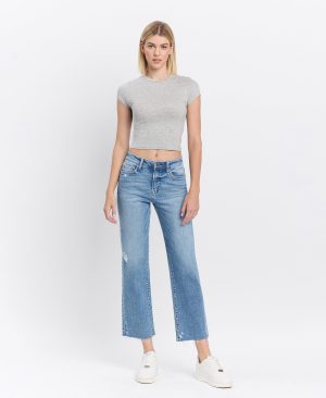 Sweet Time – High Rise Ankle Straight Jeans