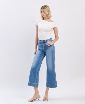 Onsite – High Rise Crop Wide Leg Jeans