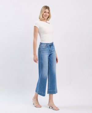Onsite – High Rise Crop Wide Leg Jeans