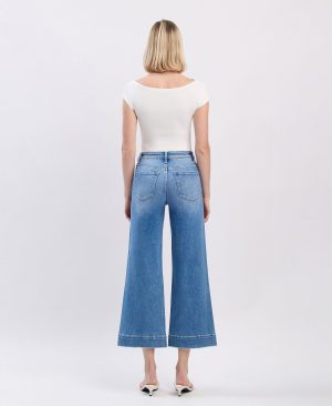 Onsite – High Rise Crop Wide Leg Jeans