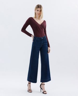 Unassuming – High Rise Ankle Wide Leg Jeans
