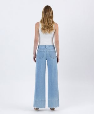 Waterfall – High Rise Side Pocket Trouser Wide Leg Jeans