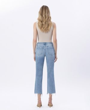 Olivers Twist – High Rise Distressed Crop Straight Jeans