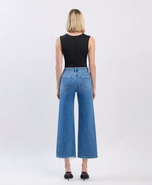 Blue Soul – High Rise Crop Wide Leg Jeans