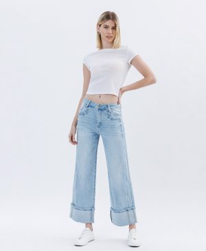 Wild Horses – Super High Rise Cuffed Wide Leg Jeans